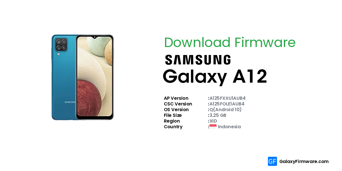 firmware samsung a12 android 12