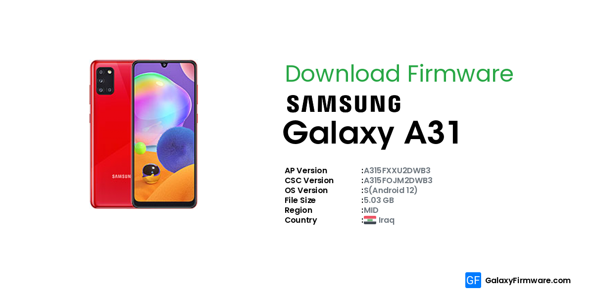 samsung a31 android 12 update download