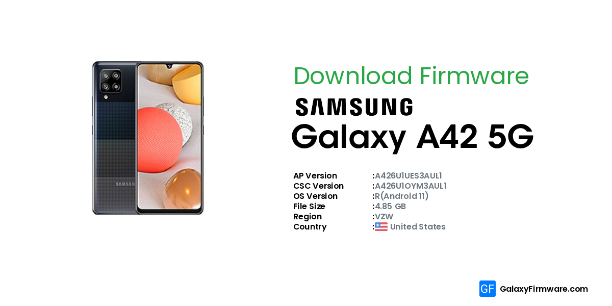 Galaxy Firmware - Samsung Galaxy A42 5G SM-A426U1 (VZW