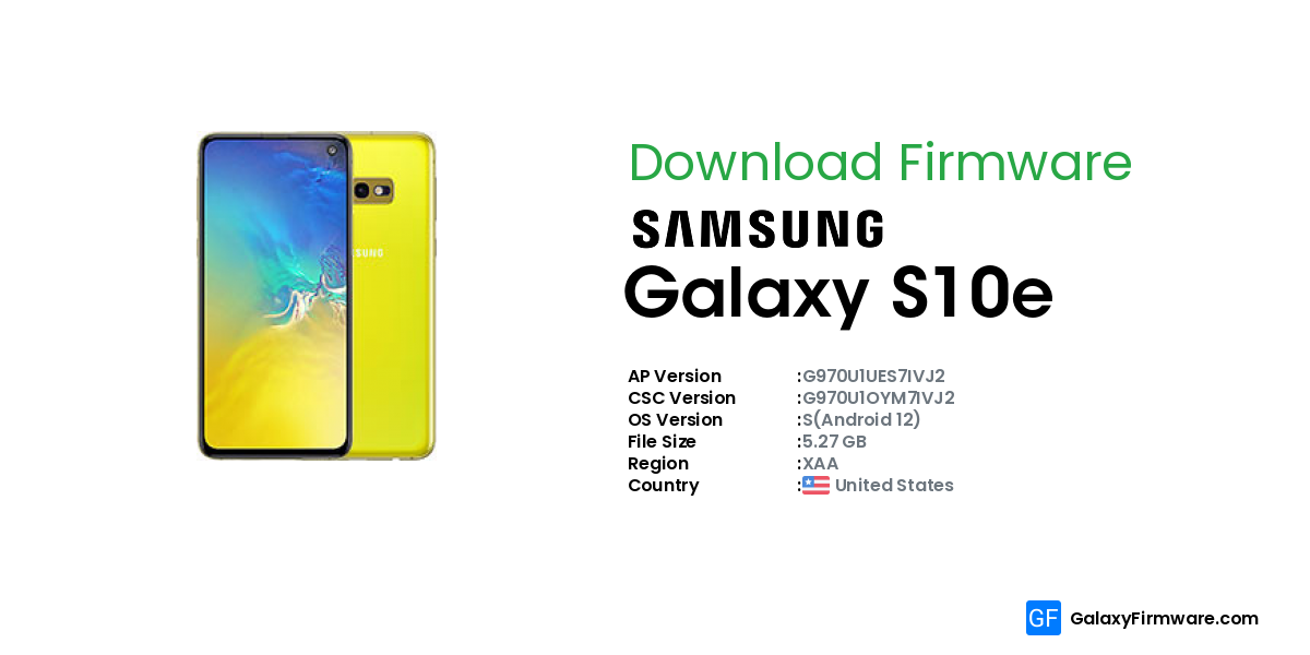 samsung galaxy s10e firmware