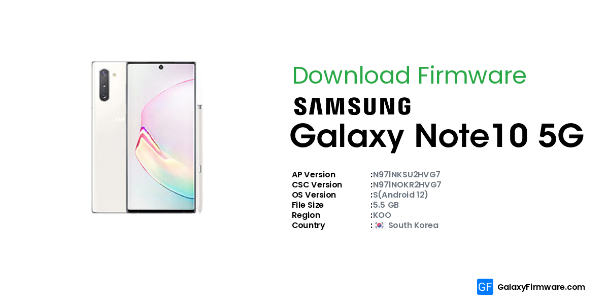 SM-N971N Galaxy Note10 5G (256GB) Note 10 –