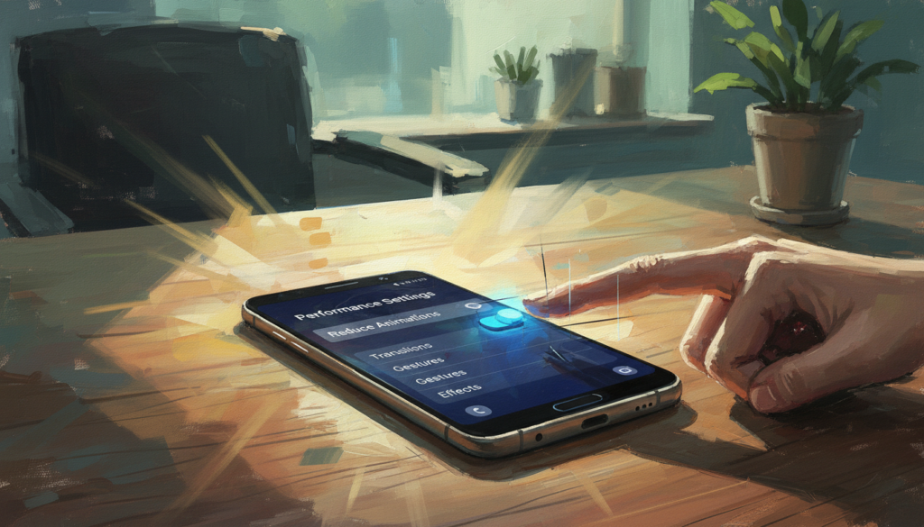 reduce animations Samsung