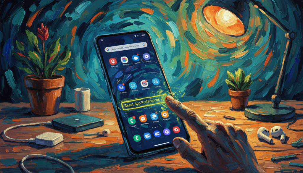 reset app preferences Samsung